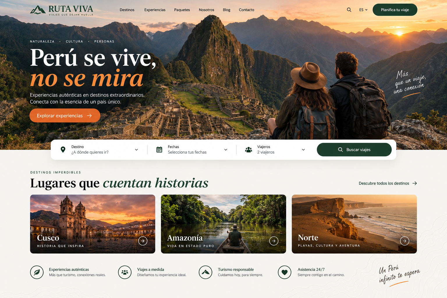 Demo completa de una web para agencia de viajes